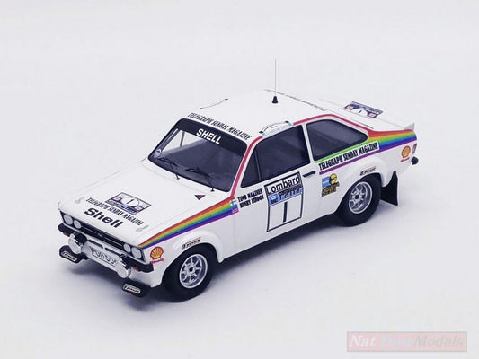 MODELLINO IN SCALA COMPATIBILE CON FORD ESCORT MK2 N.1 RAC RALLY 1976 MAKINEN-LIDDON 1:43 TROFEU TFRRUK30