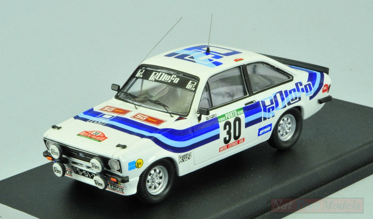 MODELLINO IN SCALA COMPATIBILE CON FORD ESCORT MK2 N.30 RALLY OF PORTUGAL 1980 CUNHA-BARRETO 1:43 TROFEU TFRRAL82