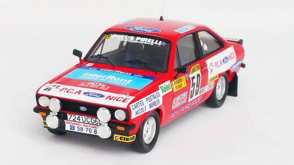 MODÈLE RÉDUIT COMPATIBLE AVEC FORD ESCORT MK2 RS2000 (2ème Gr.2) RALLYE MONTE CARLO 1982 BARONI/BAUD 1:43 TROFEU TFRRFR65
