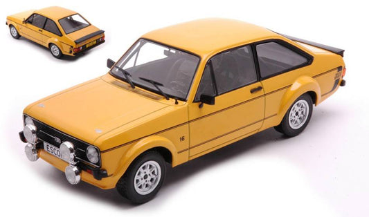 MODELLINO IN SCALA COMPATIBILE CON FORD ESCORT MKII 1600 SPORT YELLOW 1:24 WHITEBOX WB124129