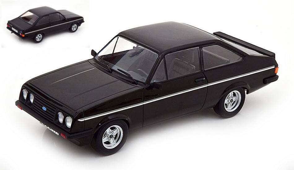 SCALE MODEL COMPATIBLE WITH FORD ESCORT MKII RS 2000 BLACK 1:18 MODELCARGROUP MCG18405