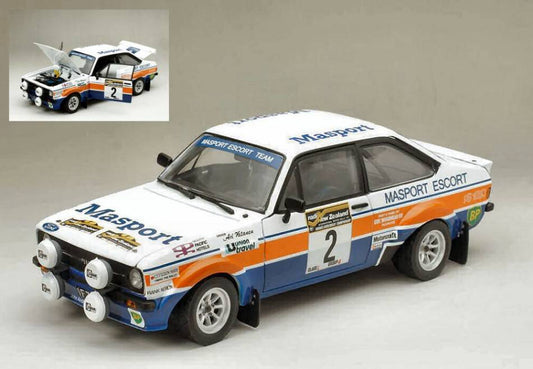 MODÈLE RÉDUIT COMPATIBLE AVEC FORD ESCORT MKII RS1800 N.2 2ème RALLYE DE NOUVELLE-ZÉLANDE 1977 VATANEN-SCOTT 1:18 SUNSTAR SS4665