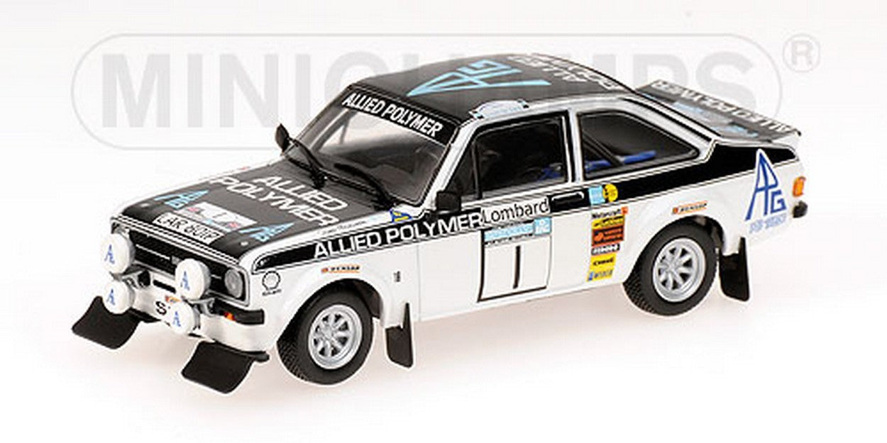MODELLINO IN SCALA COMPATIBILE CON FORD ESCORT N.1 WINNER RAC 1975 1:43 MINICHAMPS PM400758401