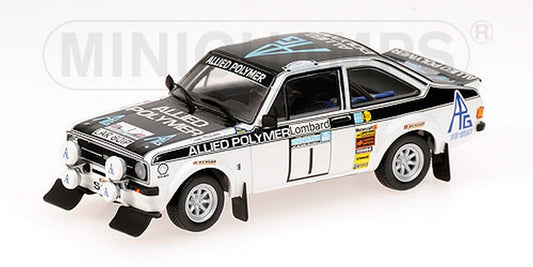 MODELLINO IN SCALA COMPATIBILE CON FORD ESCORT N.1 WINNER RAC 1975 1:43 MINICHAMPS PM400758401
