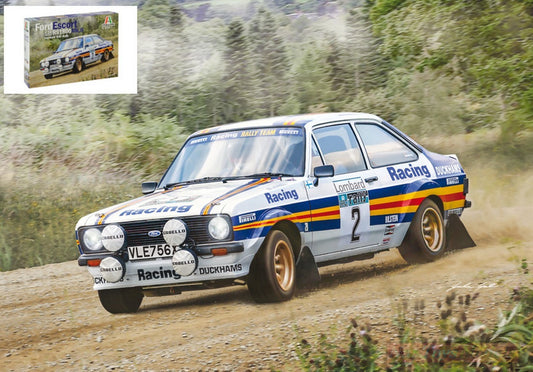 MODELLINO IN SCALA COMPATIBILE CON FORD ESCORT RS 1800 MKII N.2 2nd LOMBARD RAC RALLY 1981 VATANEN KIT 1:24 ITALERI IT3650