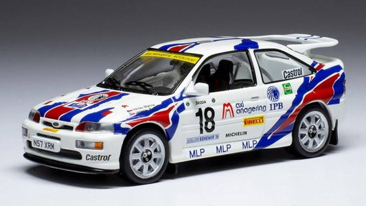 MODELE REDUIT COMPATIBLE AVEC FORD ESCORT RS COSWORTH N.18 RALLY BOHEMIA 1996 BLAHNA/PELC 1:43 IXO MODEL RAC415A