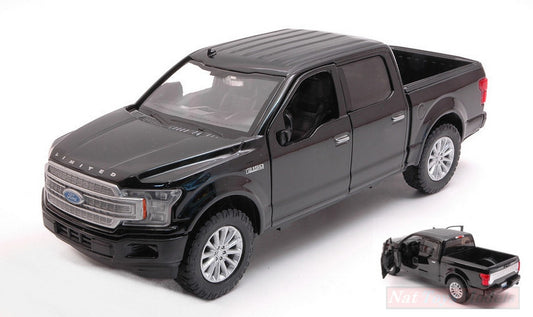 MODELLINO IN SCALA COMPATIBILE CON FORD F-150 LIMITED CREW CAB 2019 BLACK 1:27 MOTORMAX MTM79364BK