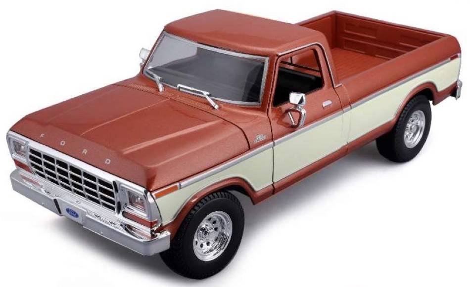 SCALE MODEL COMPATIBLE WITH FORD F-150 PICK-UP 1979 BROWN 1:18 MAISTO MI31462C