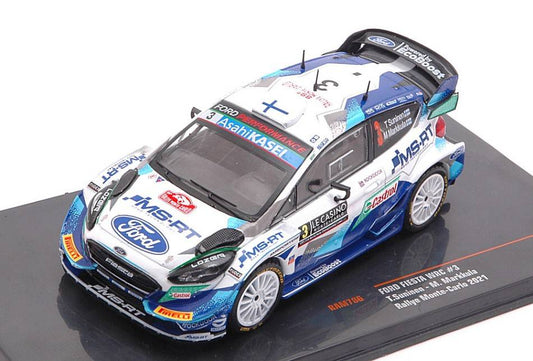 MODÈLE RÉDUIT COMPATIBLE AVEC FORD FIESTA WRC N.3 RALLY MONTE CARLO 2021 SUNINEN/MARKKULA 1:43 IXO MODEL RAM786