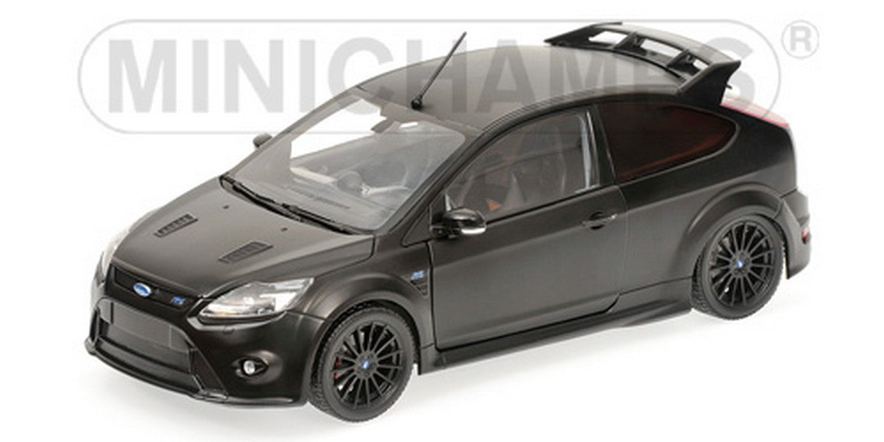 MODELLINO IN SCALA COMPATIBILE CON FORD FOCUS RS 500 2011 MATT BLACK 1:18 MINICHAMPS PM100080000