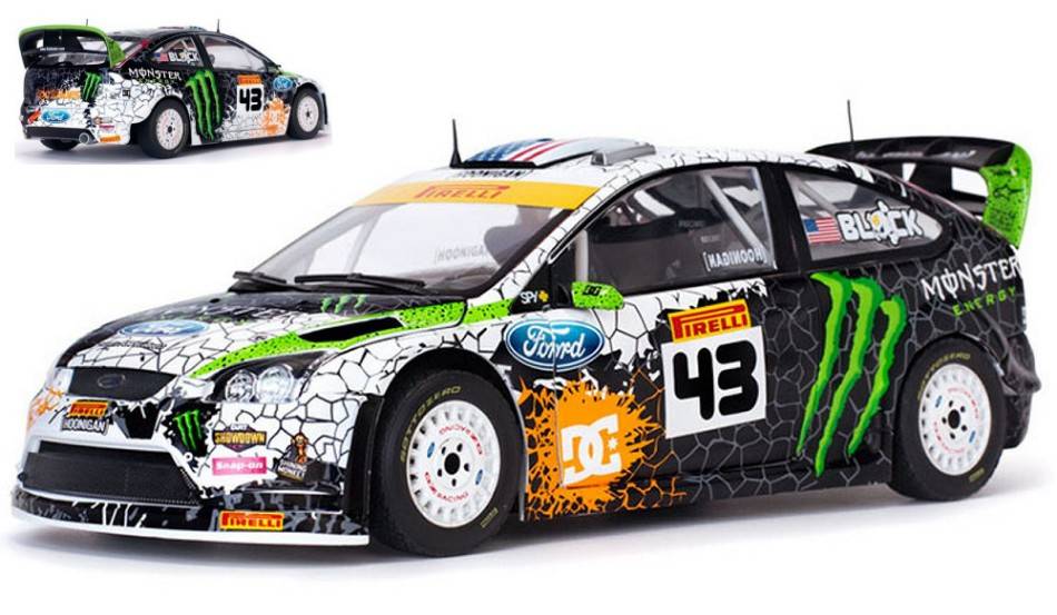 MODÈLE RÉDUIT COMPATIBLE AVEC FORD FOCUS RS N.43 RALLYE ST PETERSBOURG 2010 KEN BLOCK 1:18 SUNSTAR SS3957