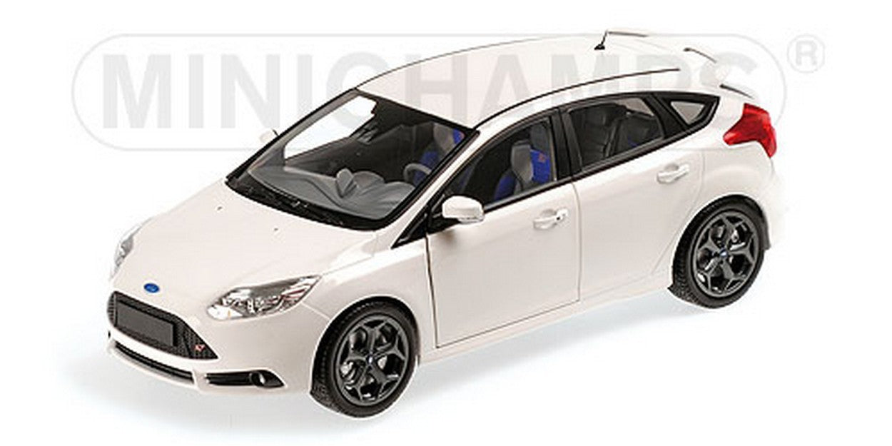 MODELLINO IN SCALA COMPATIBILE CON FORD FOCUS ST 2011 WHITE 1:18 MINICHAMPS PM110082004