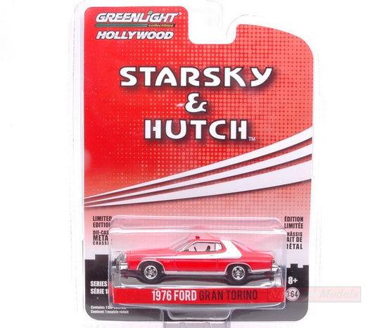SCALE MODEL COMPATIBLE WITH FORD GRAN TORINO STARSKY &amp; HUTCH 1975-79 SERIES 1:64 GREENLIGHT GREEN44780A