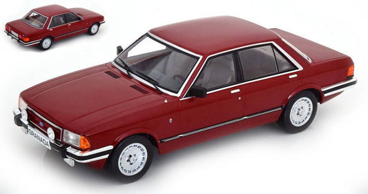 SCALE MODEL COMPATIBLE WITH FORD GRANADA MKII GHIA 1982 MET.DARK RED 1:18 MODELCARGROUP MCG18401