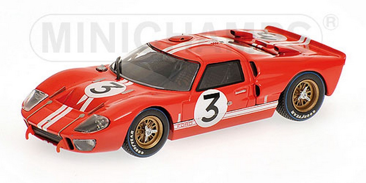 MODELLINO IN SCALA COMPATIBILE CON FORD GT40 MKII N.3 LM 1966 GOURNEY/GRANT 1:43 MINICHAMPS PM400668403