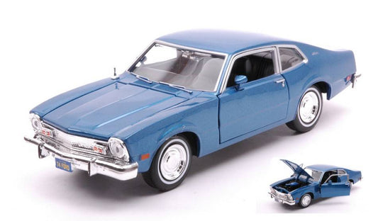 MODELLINO IN SCALA COMPATIBILE CON FORD MAVERICK 1974 "FORGETTEN CLASSIC SERIES" BLUE 1:24 MOTORMAX MTM79042B