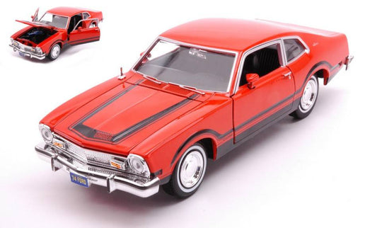 MODELLINO IN SCALA COMPATIBILE CON FORD MAVERICK GRABBER 1974 ORANGE/BLACK 1:24 MOTORMAX MTM73332O