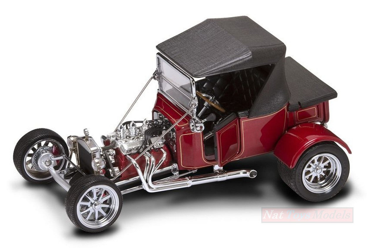 MODELLINO IN SCALA COMPATIBILE CON FORD MODEL T ROADSTER 1925 W/HARDTOP BURGUNDY 1:18 LUCKY LDC92829BG
