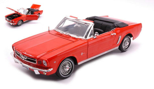 SCALE MODEL COMPATIBLE WITH FORD MUSTANG 1/2 CONVERTIBLE 1964 ORANGE 1:18 MOTORMAX MTM73145O