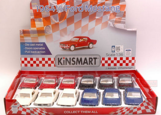 MODELLINO IN SCALA COMPATIBILE CON FORD MUSTANG 1964 1:36 KINSMART KT5351D