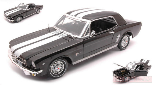 MODELLINO IN SCALA COMPATIBILE CON FORD MUSTANG 1964 BLACK 1:18 MOTORMAX MTM73164BKW