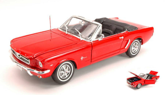 SCALE MODEL COMPATIBLE WITH FORD MUSTANG CABRIO 1964 RED 1:18 WELLY WE0062
