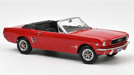 SCALE MODEL COMPATIBLE WITH FORD MUSTANG CONVERTIBLE 1966 RED 1:18 NOREV NV182810