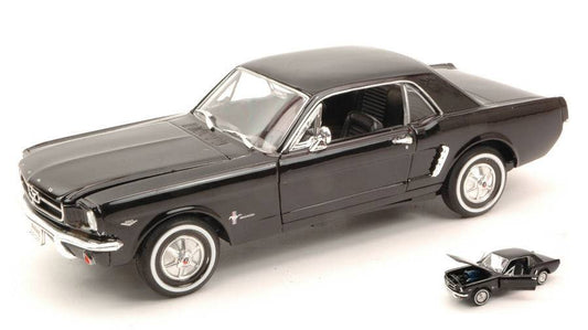 MODELLINO IN SCALA COMPATIBILE CON FORD MUSTANG COUPE  1964 BLACK 1:24 WELLY WE2451BK