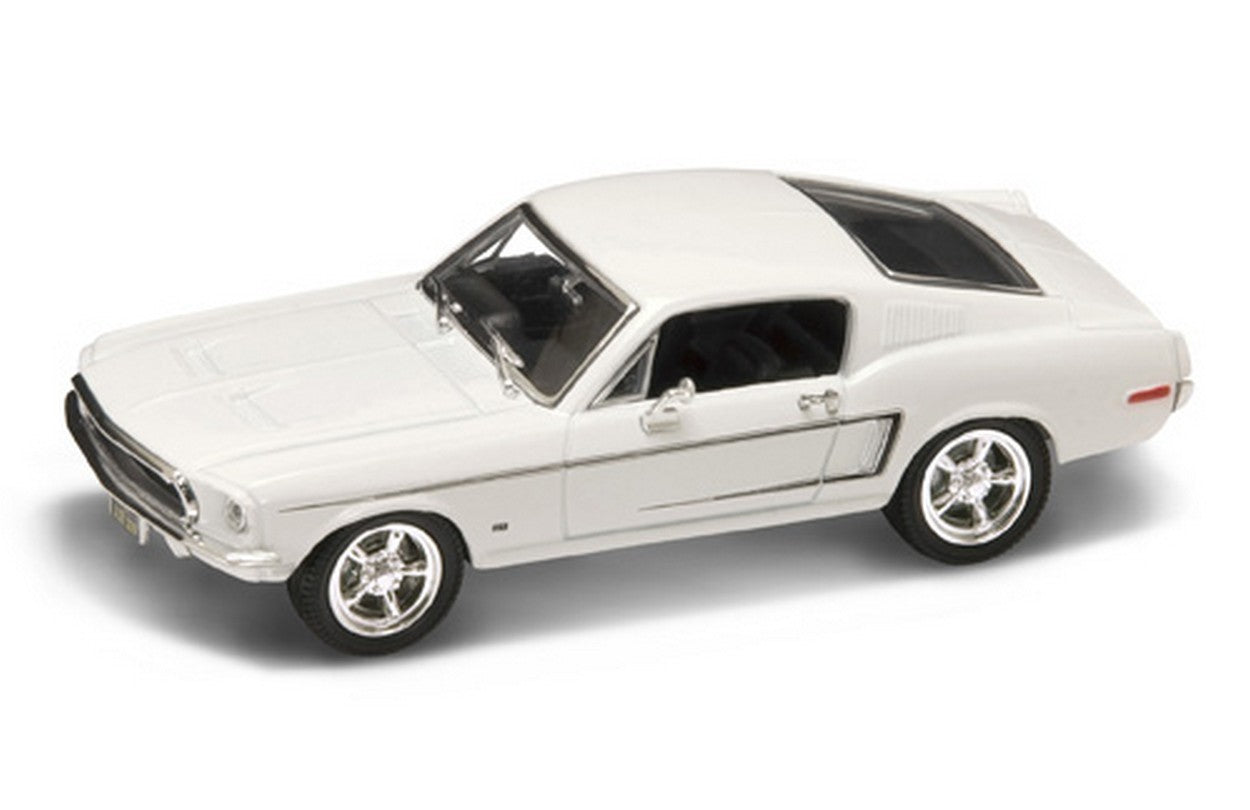 SCALE MODEL COMPATIBLE WITH FORD MUSTANG GT 1968 WHITE 1:43 YAT MING YM43206W
