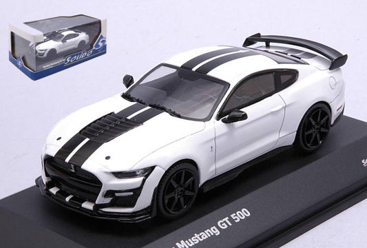 MODELLINO IN SCALA COMPATIBILE CON FORD MUSTANG GT500 COUPE 2020 WHITE 1:43 SOLIDO SL4311503