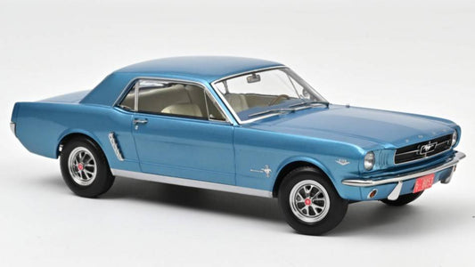 SCALE MODEL COMPATIBLE WITH FORD MUSTANG HARDTOP COUPE 1965 TURQUOISE METALLIC 1:18 NOREV NV182800
