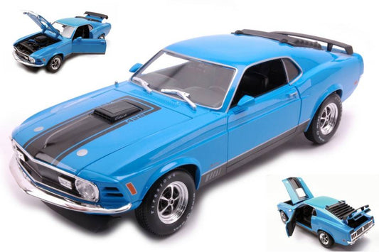 SCALE MODEL COMPATIBLE WITH FORD MUSTANG MACH 1 1970 BLUE 1:18 MAISTO MI31453B