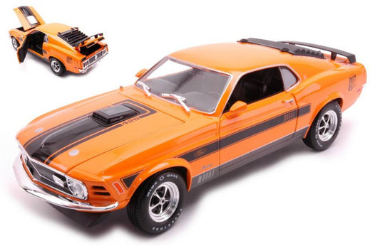 SCALE MODEL COMPATIBLE WITH FORD MUSTANG MACH 1 1970 ORANGE 1:18 MAISTO MI31453O