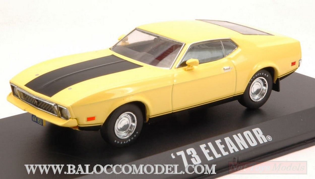 MODELLINO IN SCALA COMPATIBILE CON FORD MUSTANG MACH 1 1973 ELEANOR "GONE IN 60 SECONDS" 1:43 GREENLIGHT GREEN86412