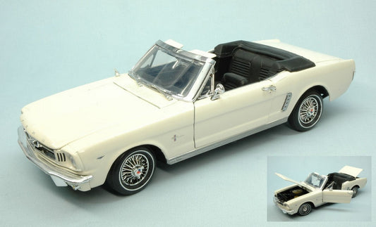 MODELLINO IN SCALA COMPATIBILE CON FORD MUSTANG OPEN 1964 CREAM 1:18 MOTORMAX MTM73145CR