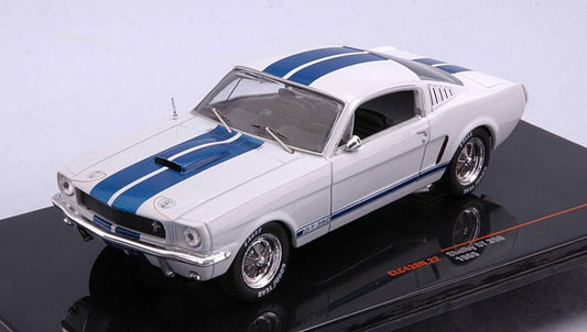 MODELLINO IN SCALA COMPATIBILE CON FORD MUSTANG SHELBY GT 350 1965 WHITE 1:43 IXO MODEL CLC438