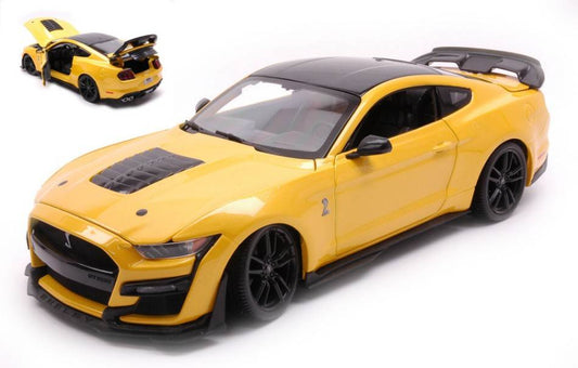 SCALE MODEL COMPATIBLE WITH FORD MUSTANG SHELBY GT500 2020 YELLOW 1:18 MAISTO MI31452Y