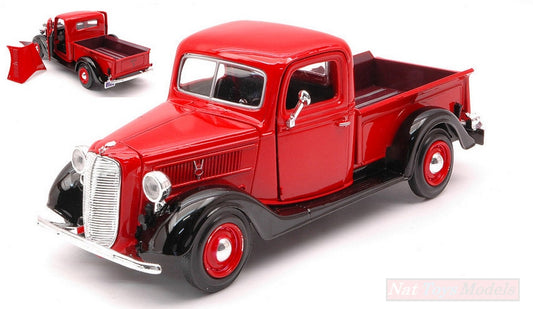 MODELLINO IN SCALA COMPATIBILE CON FORD PICK UP 1937 RED 1:24 MOTORMAX MTM73233R