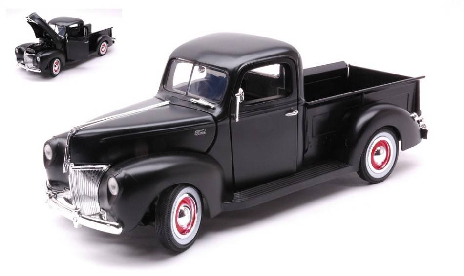 MODELLINO IN SCALA COMPATIBILE CON FORD PICK UP 1940 MATT BLACK 1:18 MOTORMAX MTM73170MBK