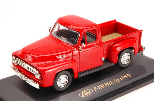 MODELLINO IN SCALA COMPATIBILE CON FORD PICK UP F 100 1953 RED 1:43 LUCKY YM94204R