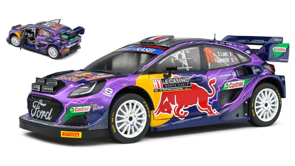 SCALE MODEL COMPATIBLE WITH FORD PUMA N.19 WINN.RALLY MONTECARLO 2022 LOEB/GALMICHE 1:18 SOLID SL1809502