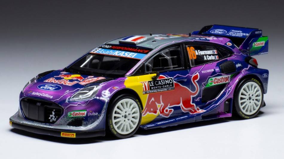 MODELLINO IN SCALA COMPATIBILE CON FORD PUMA WRC N.16 RALLY MONTE CARLO 2022 FOURMAUX/CORIA 1:43 IXO MODEL RAM831