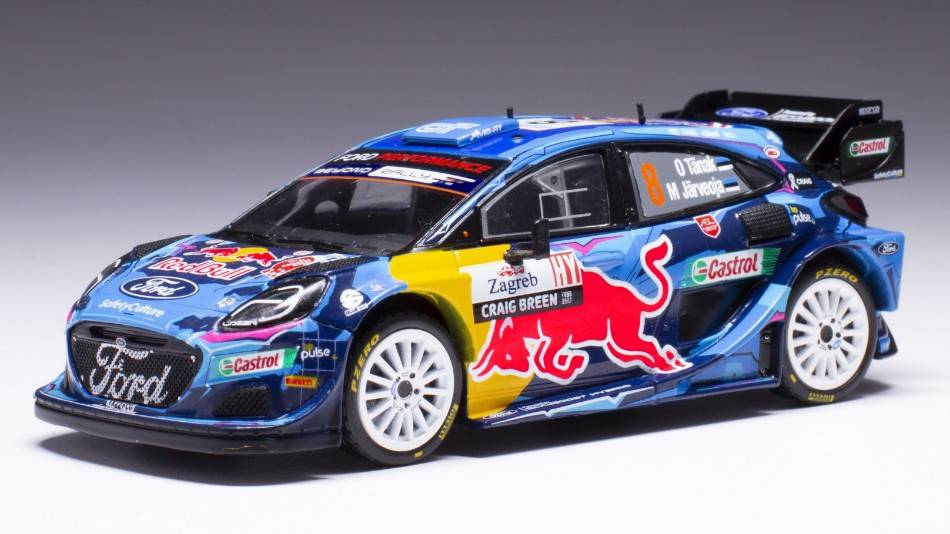MODELE REDUIT COMPATIBLE AVEC FORD PUMA WRC N.8 RALLYE DE CROATIE 2023 TANAK/JARVEOJA 1:43 IXO MODEL RAM903