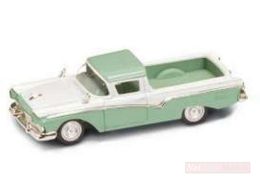 MODELLINO IN SCALA COMPATIBILE CON FORD RANCHERO 1957 LIGHT GREEN/WHITE 1:43 YAT MING YM94215GR