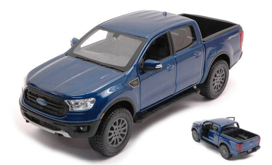 MODELLINO IN SCALA COMPATIBILE CON FORD RANGER 2019 BLUE 1:24 MAISTO MI31521B