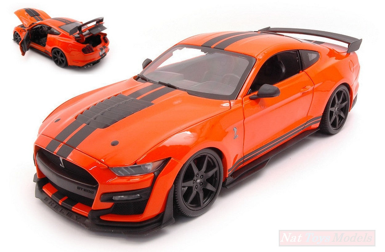 MODELLINO IN SCALA COMPATIBILE CON FORD SHELBY 2020 ORANGE 1:18 MAISTO MI31388O