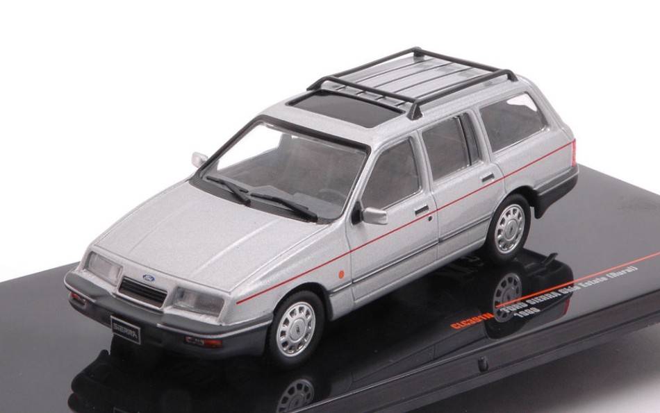 MODELLINO IN SCALA COMPATIBILE CON FORD SIERRA GHIA ESTATE 1988 SILVER 1:43 IXO MODEL CLC391N