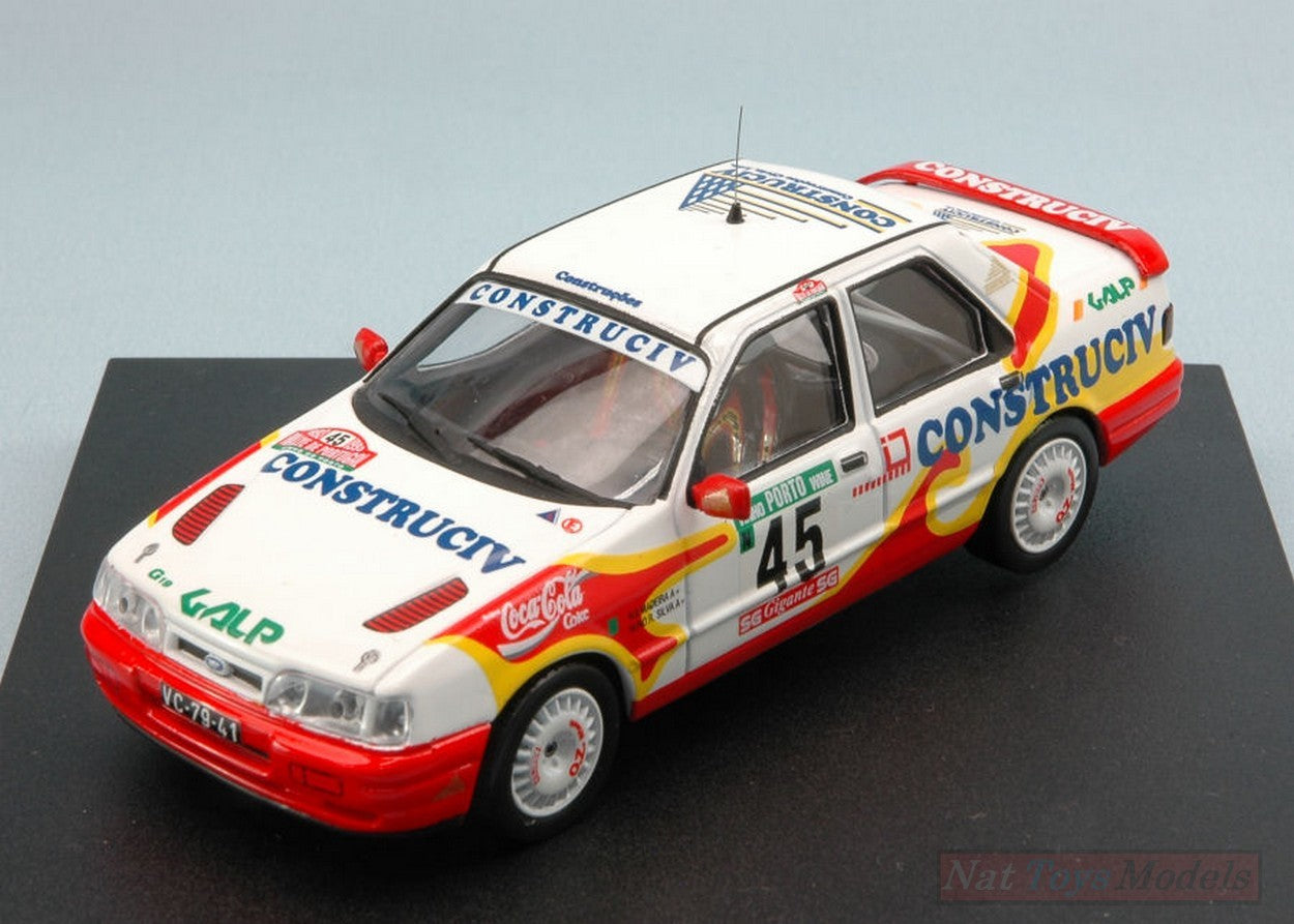 SCALE MODEL COMPATIBLE WITH FORD SIERRA N.45 RETIRED PORTUGAL RALLY 1993 R.MADEIRA-NRSILVA 1:43 TROFEU TFMP0219