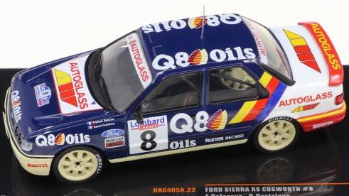 MODELE REDUIT COMPATIBLE AVEC FORD SIERRA RS COSWORTH N.8 RALLY RAC LOMBARD 1991 DELEC./GRATALOUP 1:43 IXO MODEL RAC405A