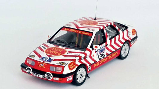 MODELE REDUIT COMPATIBLE AVEC FORD SIERRA XR4x4 RAC RALLY 1987 RIDLEY/BRADFORD 1:43 TROFEU TFRRUK73